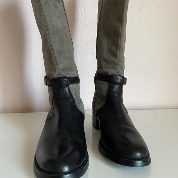 Suede & Leather Riding Boots - Picture 4 of 11